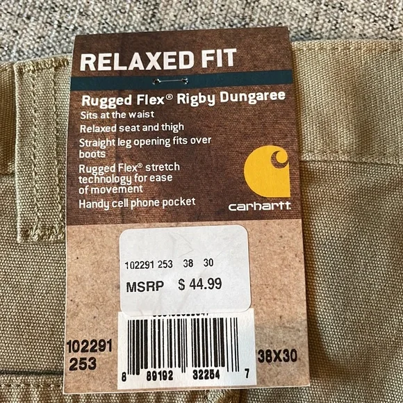 NWT Carhartt 38x30 Relaxed Fit - Picture 2 of 5
